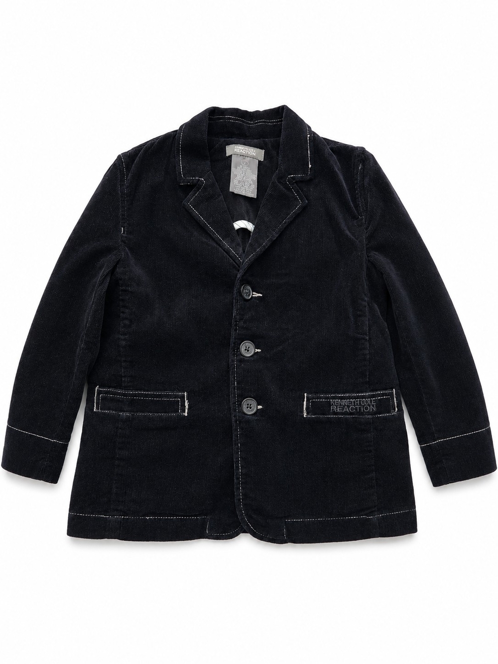 Kenneth Cole Reaction Boys' Black Corduroy Blazer Jacket